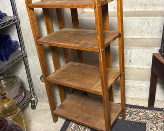 124 fourtierfreestandingwoodbookshelf
