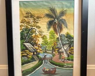 163 framedvietnamesevillagelandscapepain