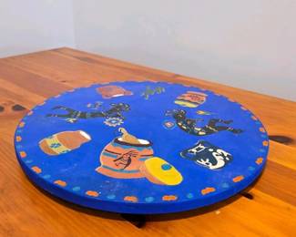 098 handpaintedsouthwesternlazysusan