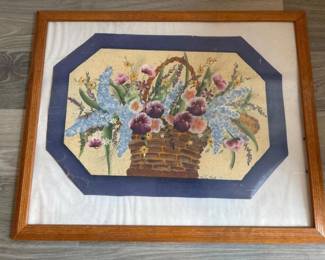 162 framedfloralstilllifepaintingsigned