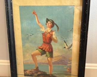 034 vintageframedpeterpanstyleprintwit