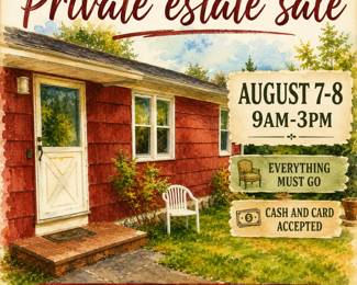 Private Estate Sale in Danbury, CT – Join us August 7–8 from 9:00 AM to 3:00 PM at 37 Boyce Rd, Danbury, CT 06811. Shop an entire home filled with quality furniture, antiques, vintage treasures, collectibles, household goods, tools, home décor, kitchenware, artwork, and unique one-of-a-kind finds. Everything must go! Cash and credit cards accepted. Don't miss this Connecticut estate sale packed with hidden treasures for collectors, decorators, resellers, and bargain hunters.