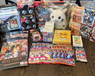 Pokemon, One Piece, MTG Magic The Gathering, Topps Chrome, Bowman, Donruss Optic trading cards (no discount on new/sealed items)