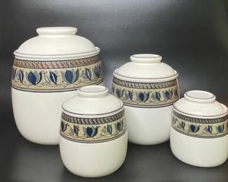 Mikasa Intaglio Arabella Stoneware Canisters