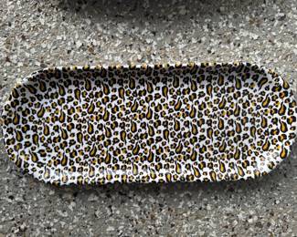 Michel Designs Leopard Print Ceramic Serving Tray