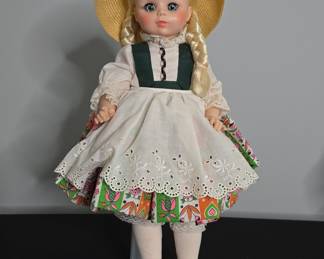 Vintage Madame Alexander Heidi Doll with Straw Hat