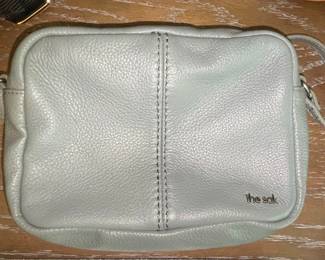 The Sak Gray Leather Crossbody Bag