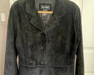 Brandon Thomas Black Suede Blazer Jacket