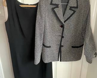 Jones Studio Houndstooth Blazer and Talbots Sheath Dress