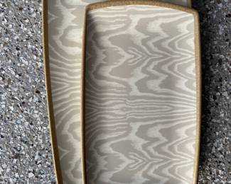 Melamine Zebra Print Serving Trays