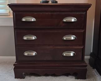 Crawford Furniture Traditional Three-Drawer Nightstand 