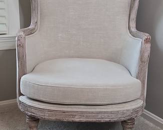 French Louis XVI Style Wingback Armchair