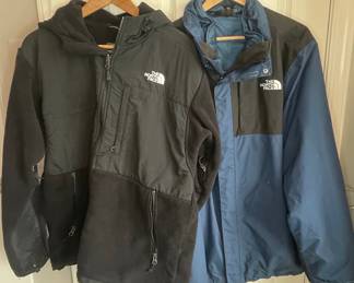 The North Face Denali Fleece Hoodie and Waterproof Rain Shell Jacket