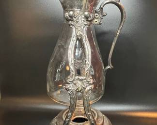 Victorian Silver-Plated and Cut Glass Claret Jug