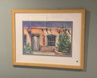 Jan Thompson Watercolor "The Slatted Door"