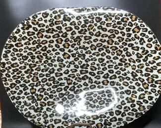 Leopard Print Serving Platter