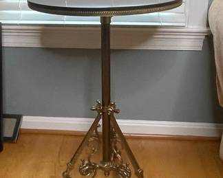 Vintage Brass Tripod Drinks/Accent Table