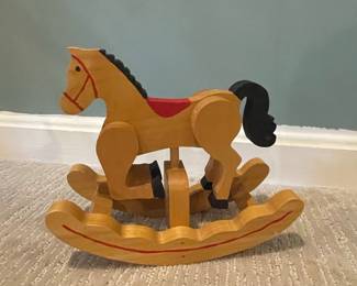 Vintage Wooden Rocking Horse