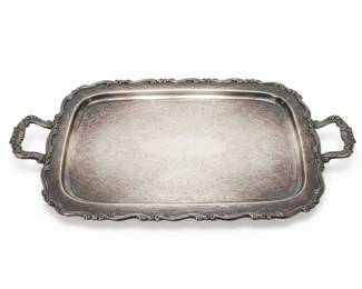 Vintage Silver Plated Serving Tray