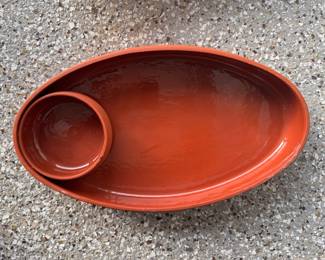 Crate & Barrel Terracotta Chip and Dip Platter