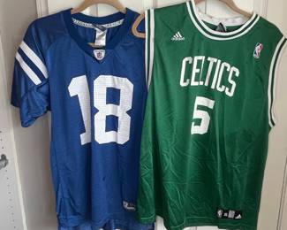 Reebok Indianapolis Colts Peyton Manning Jersey and Adidas Boston Celtics Kevin Garnett Jersey