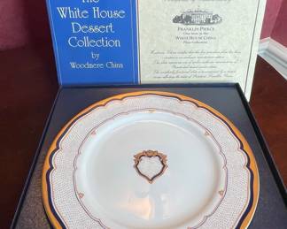 Woodmere China White House Dessert Collection Franklin Pierce Plate