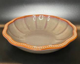 Roscher & Co Hobnail Collection Brown Stoneware Bowl