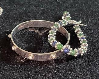 Beaded Bangle and Beaded Bracelet 