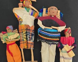Vintage Guatemalan Folk Art Dolls