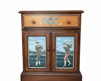 Pulaski Hand-Painted Golf Cabinet
