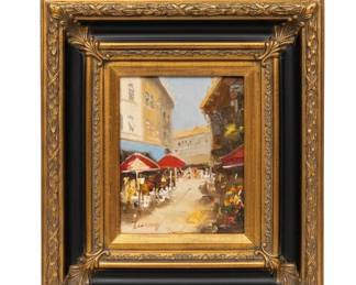 Antonio DeVity "Parisian Street Scene" Oil Painting