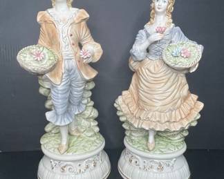 Capodimonte Porcelain Courting Couple Figurines