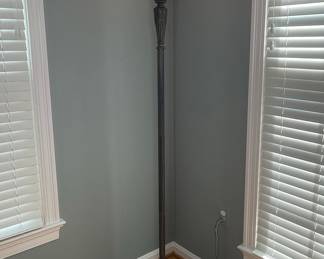 Traditional Torchiere Floor Lamp with Glass Shade