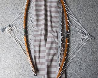 Striped Fabric Spreader Bar Hammock