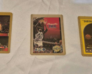 Lot 62: Vintage NBA Basketball Trading Cards Featuring Larry Bird, Shaquille O'Neal, and Earvin Johnson