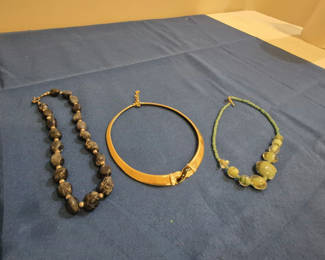Lot 30: Three Beaded and Metal Necklaces