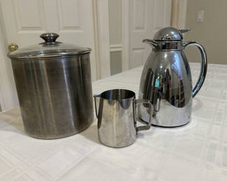 Lot 148: Carafe, canister and creamer