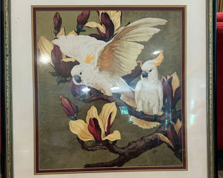 Lot 177: Framed Jessie Arms Botke Cockatoos print