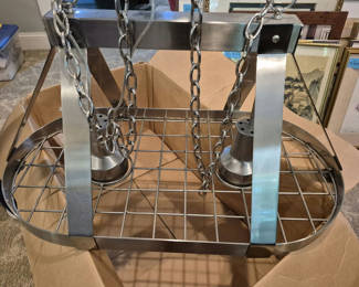 Lot 152: Metal Hanging Pot Rack