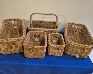 Lot 122: Set of Wicker Storage Baskets