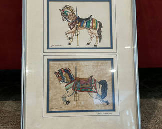 Lot 178: John Westcott Carousel Horse Prints