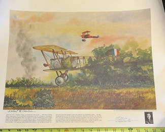 Lot 92: Robert E. Clarke WWI RAF Aircraft Art Prints (Signed)