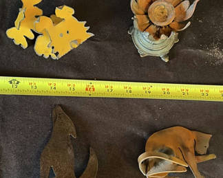 Lot 6: Set of small decorative metal sculptures
