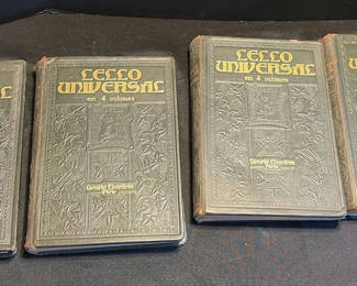 Lot 73: Vintage Portuguese Universal Encyclopedia and Dictionary Set