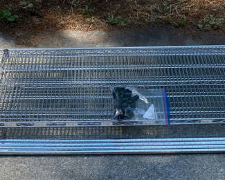 Lot 35: Stainless Shelving disassembled for easy pickup