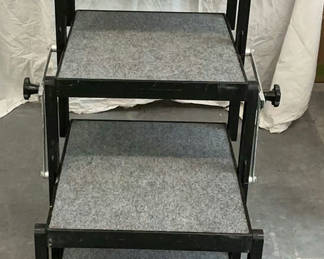 Lot 157: Pet Loader folding pet stairs with five carpeted steps