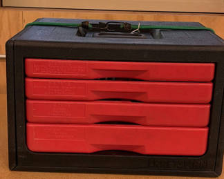 Lot 71: Small Craftsman Tool Cabinet with 3 trays of Socket Sets