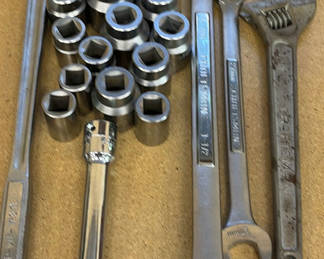 Lot 41: Extra Large Craftsman Sockets And Wrenches