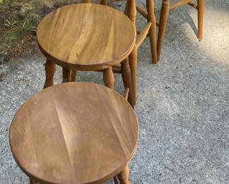 Lot 128: Amish Made Stools