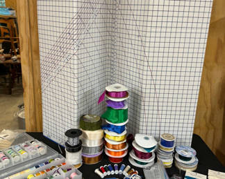 Lot 173: Ribbon, Cord, and Fiber Arts Supplies
